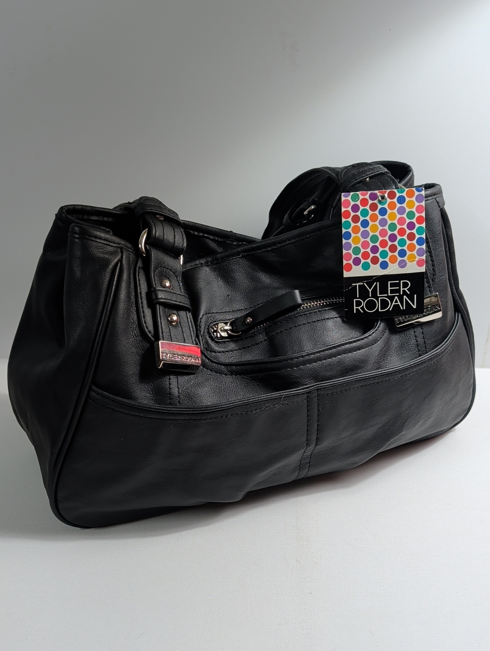 Tyler Rodan Black Shoulder Tote Bag
